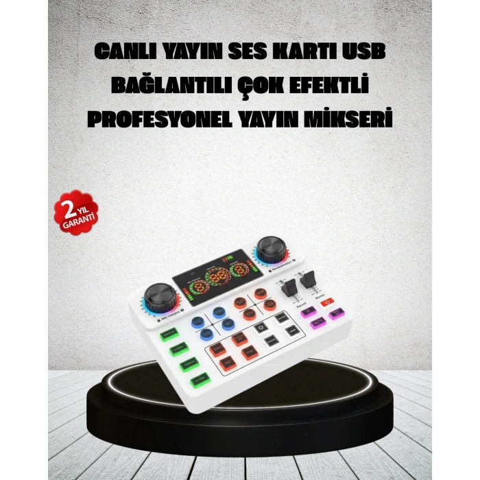 Nevamel® Canlı Yayın ve Karaoke İçin Profesyonel Ses Kartı Bluetooth Destekli