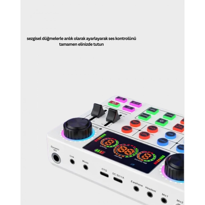 Nevamel® Canlı Yayın ve Karaoke İçin Profesyonel Ses Kartı Bluetooth Destekli