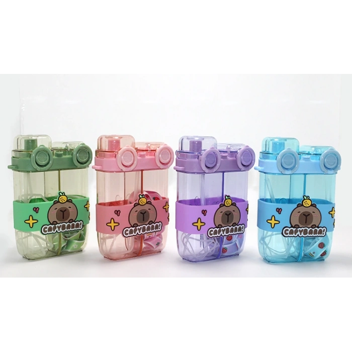 Nevamel® Capybara Çift Bölmeli Pipetli Suluk