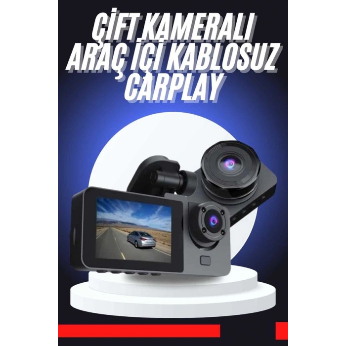 Nevamel CarPlay Fotoğraf ve Video Kaydedici Araç İçi Kamera Ekranlı