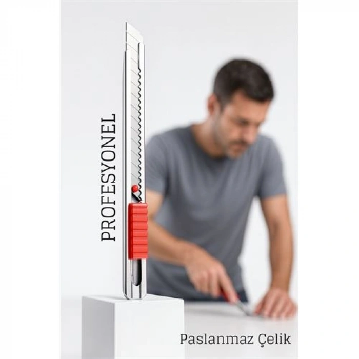 Nevamel® Çelik Maket Bıçağı - İnce Tip Maket Bıçağı Dayanıklı ve Keskin Profesyonel