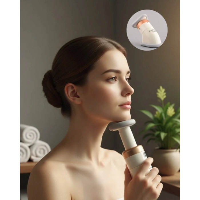 Nevamel® Çene ve Boyun Toparlayıcı Egzersiz Masaj Aleti Yaylı Sistemli