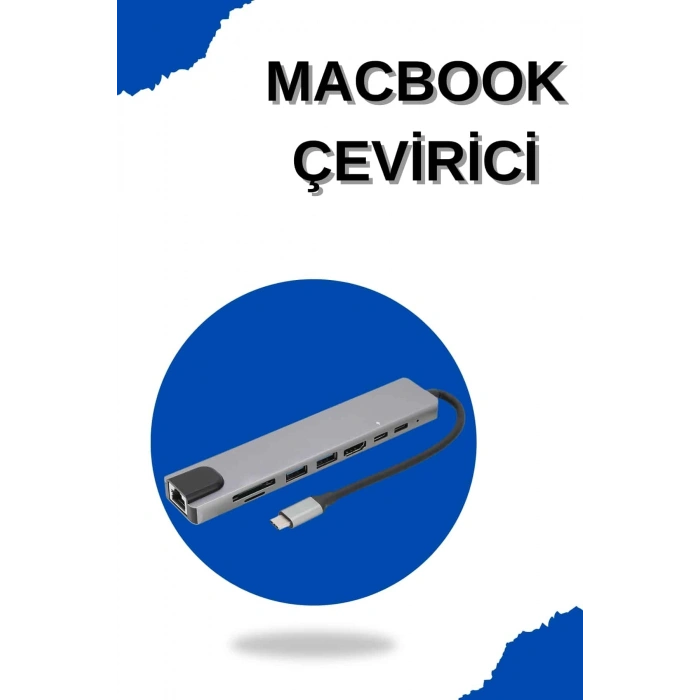 Nevamel Çevirici Dönüştürücü Adaptör Macbook 3 In 1 Type-C To Hdmı USB 3.0