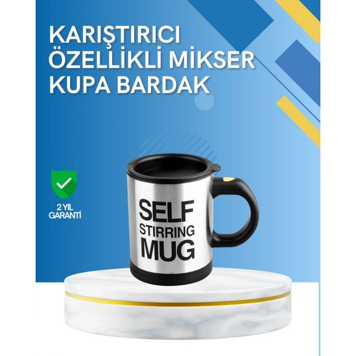 Nevamel Çift Katmanlı Termos Özellikli Karıştırma Motorlu Kupa