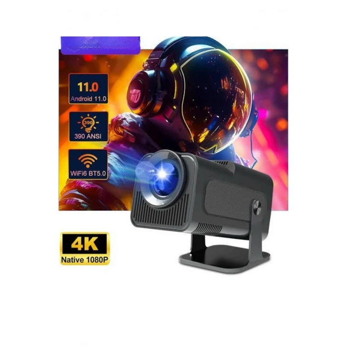 Nevamel Çift Kollu Projeksiyon Taşınabilir Game Projektör Full Hd 1080P 4k Projeksiyon Gamepad