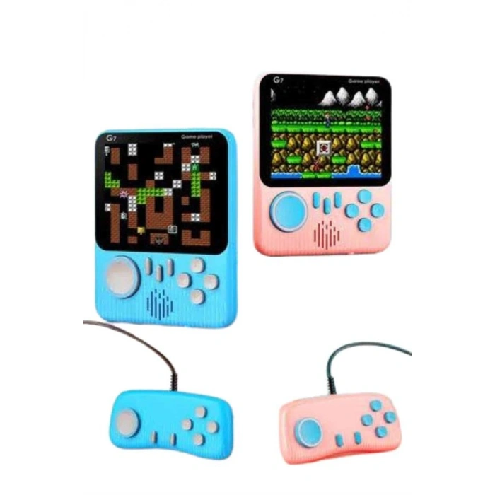 Nevamel Çift Konsol 666 Adet Retro Oyun El Atarisi Taşınabilir 3.5 İnç Ekran