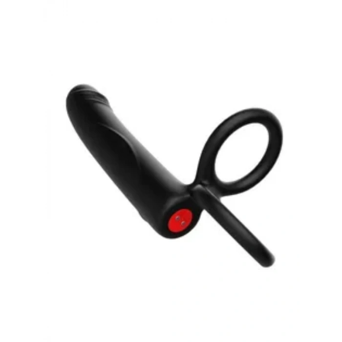 Nevamel® Çift Penis Halkalı Titreşimli Prostat Masaj Aleti Ve Dildo Vibratör - Geciktirici Etkili &Amp; Testis Uyarıcı Esnek Silikon Anal Plug