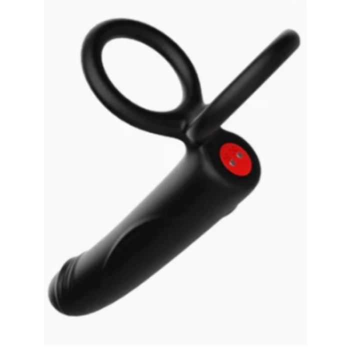 Nevamel® Çift Penis Halkalı Titreşimli Prostat Masaj Aleti Ve Dildo Vibratör - Geciktirici Etkili &Amp; Testis Uyarıcı Esnek Silikon Anal Plug