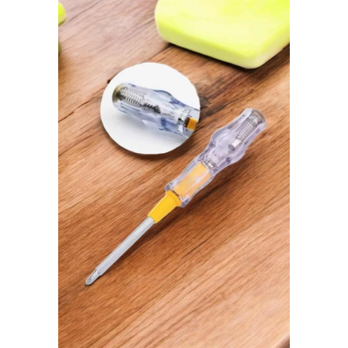 Nevamel Çift Taraflı Elektrik Kontrol Kalemi Şeffaf Tornavida