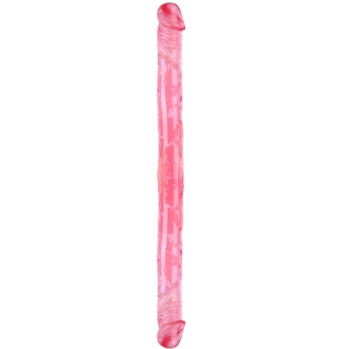 Nevamel® Çift Taraflı Esnek Dildo 34 Cm – Gerçekçi Dokulu Kırmızı Renk