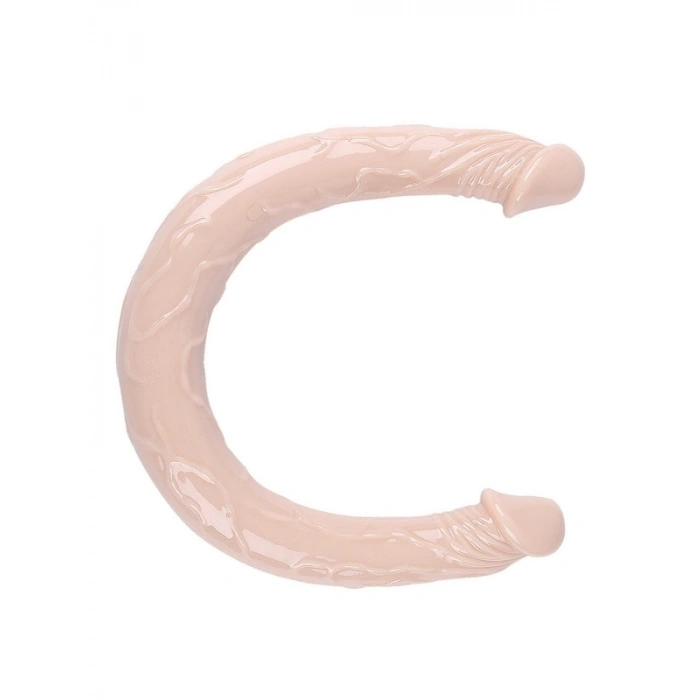 Nevamel® Çift Taraflı Esnek Dildo 40 Cm – Gerçekçi Dokulu Ten Renk