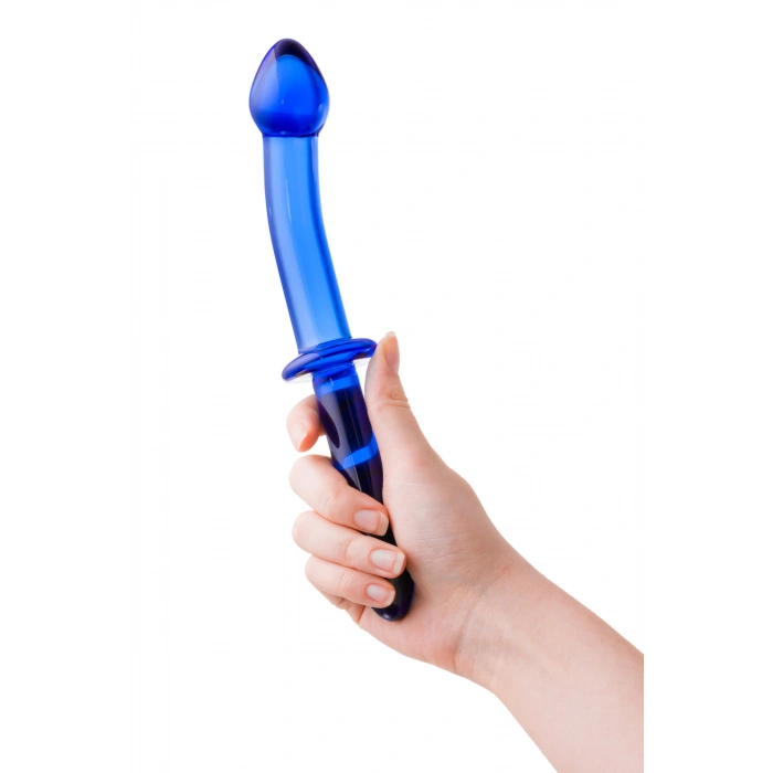 Nevamel® Çift Taraflı Yapay Penis Sexus Glass, Cam, Mavi, 25 Cm