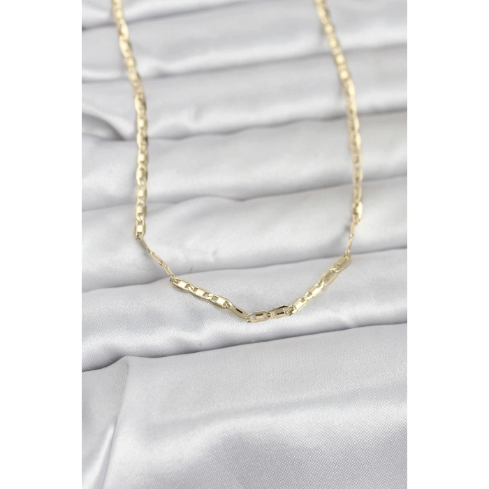 Nevamel® CM 14K Gold Renk Gemici Zincir Model 60 cm Kadın Kolye 5886