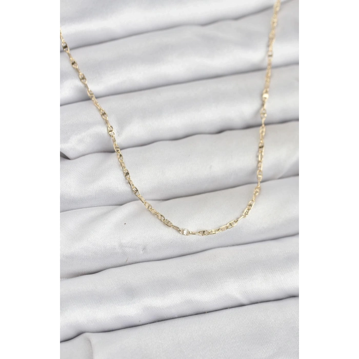 Nevamel® CM 14K Gold Renk Gemici Zincir Model 60 cm Kadın Kolye 5886