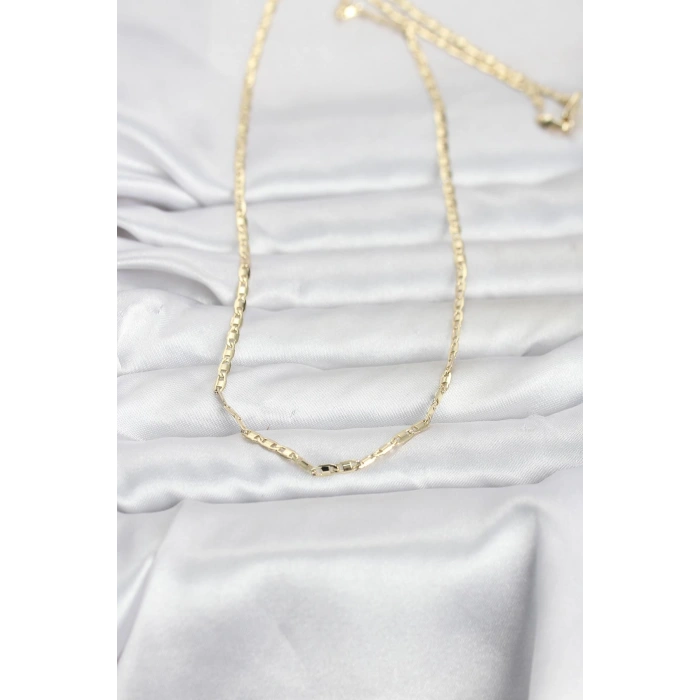 Nevamel® CM 14K Gold Renk Gemici Zincir Model 60 cm Kadın Kolye 5886