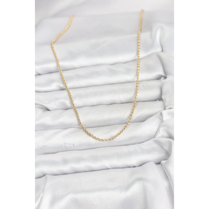 Nevamel® CM 14K Gold Renk Halka Model 60 cm Kadın Kolye 5886