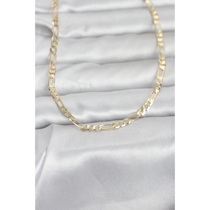 Nevamel® CM 14K Gold Renk Kuşgözü Zincir Model 60 cm Kadın Kolye 5886