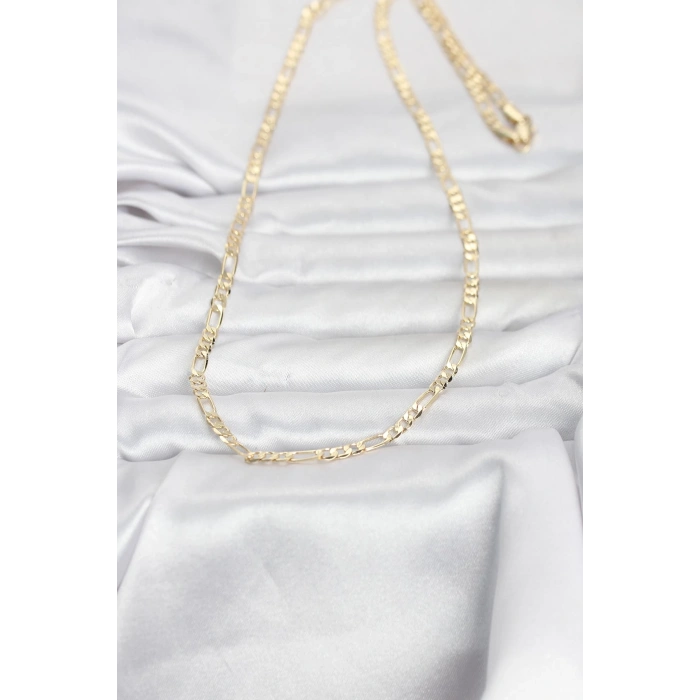 Nevamel® CM 14K Gold Renk Kuşgözü Zincir Model 60 cm Kadın Kolye 5886