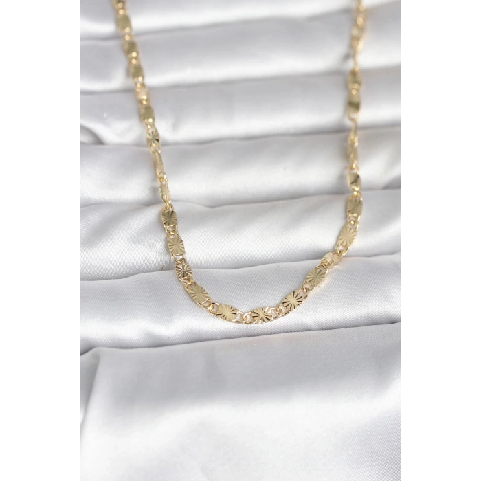 Nevamel® CM 14K Gold Renk Lazer Model 45 cm Kadın Kolye 5886