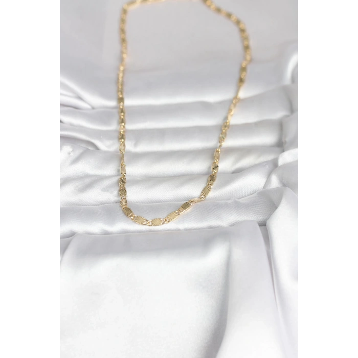 Nevamel® CM 14K Gold Renk Lazer Model 45 cm Kadın Kolye 5886