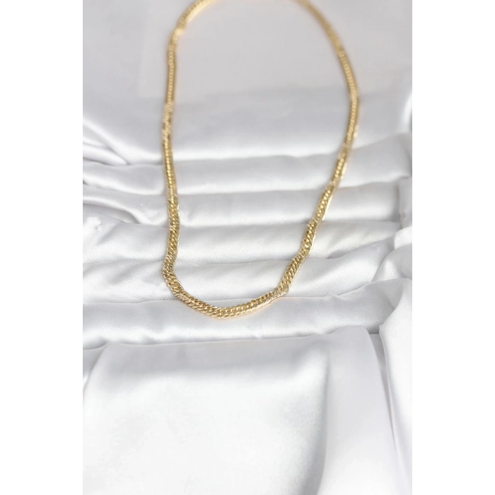 Nevamel® CM 14K Gold Renk Zincir Model 45 cm Kadın Kolye 5886