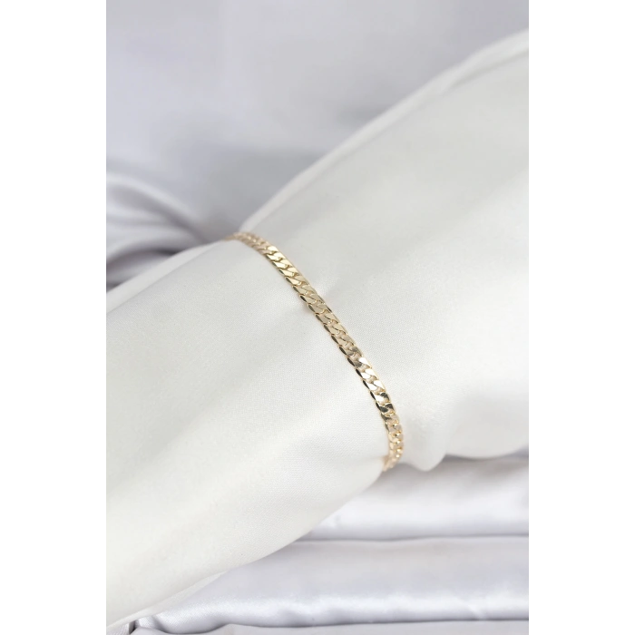 Nevamel® CM 14K Gold Renk Zincirli Model Kadın Bileklik 5886