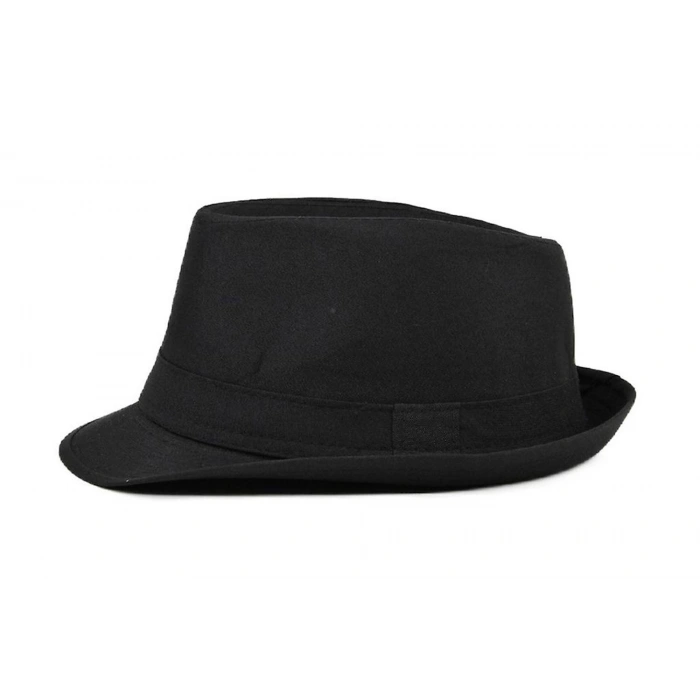 Nevamel Çocuk Boy Siyah Kumaş Fötr Şapka Gösteri Şapkası Michael Jackson Şapkası 54 No