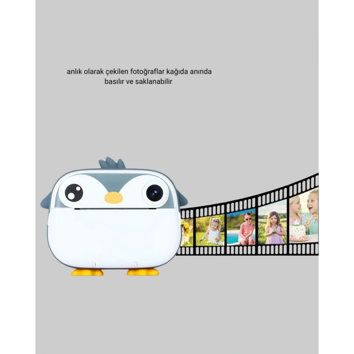 Nevamel® Çocuk Fotoğraf Makinesi Termal Baskılı Anında Çıktı HD Video Kayıtlı