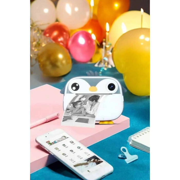 Nevamel® Çocuklar için Fotoğraf Makinesi Anlık Baskı Makinesi HD Görüntü Kalitesi