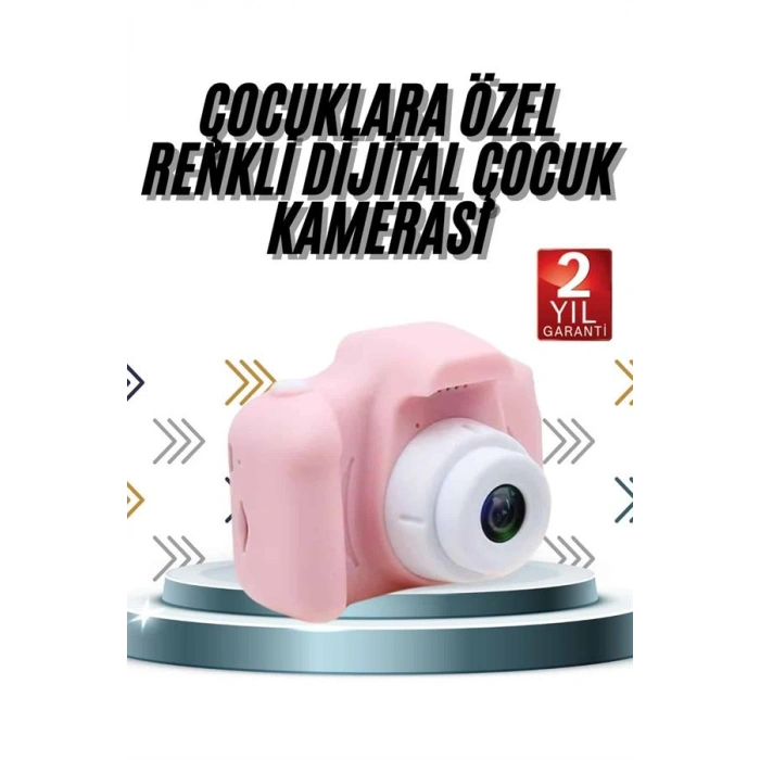 Nevamel Çocuklara Özel Fotoğraf Ve Video Çeken Mini Çok Renkli Fotoğraf Makinesi