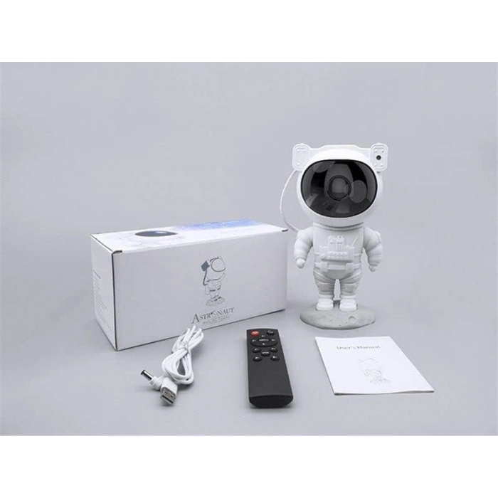 Nevamel Çocuklara Özel Projeksiyon Astronot Lamba Speaker Sevimli