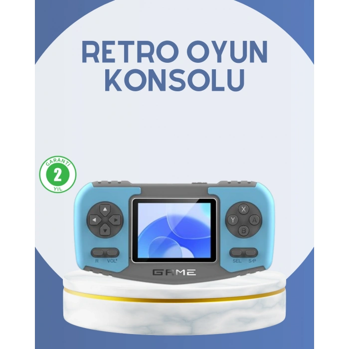 Nevamel® Çocuklara Özel Retro Oyun Konsolu Portatif Eğlence Cihazı
