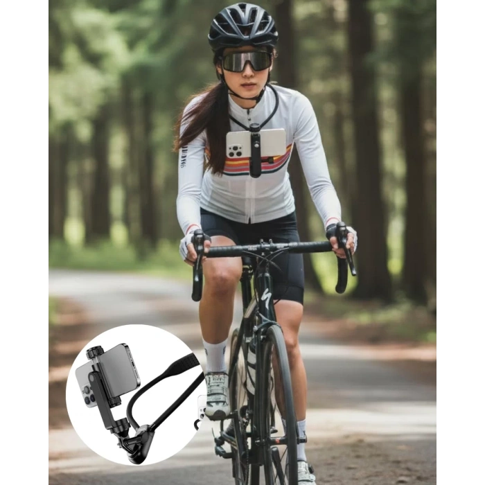 Nevamel® Çok Amaçlı Boyun Askılı Telefon Tutucu 360 Derece Döner ve Hızlı Kurulum