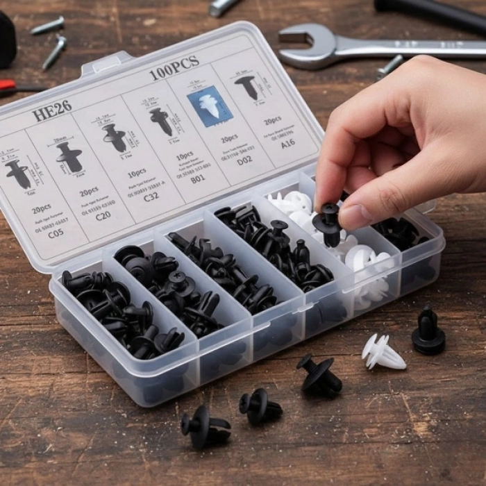 Nevamel Çok Amaçlı Plastik Bağlantı Klipsi Seti 100 Parça