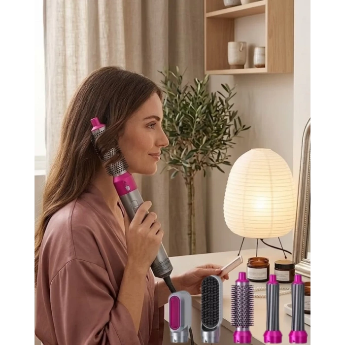 Nevamel® Çok Amaçlı Saç Şekillendirme Seti 5 Başlıklı Hızlı Isınma ve Güçlü Performans