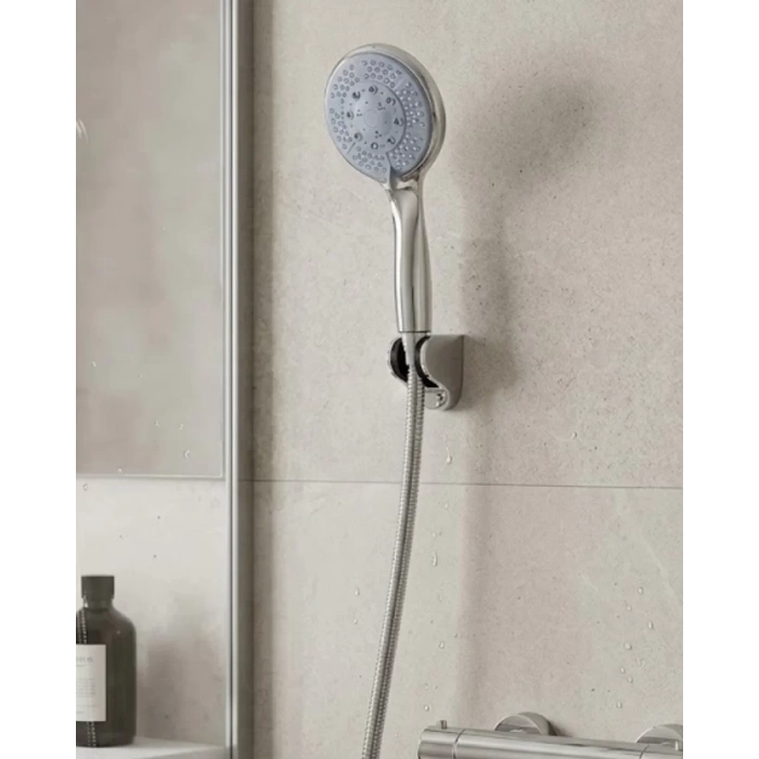 Nevamel® Çok Fonksiyonlu 4 Kademeli El Duşu Seti Spiral Hortumlu Banyo Duş Başlığı