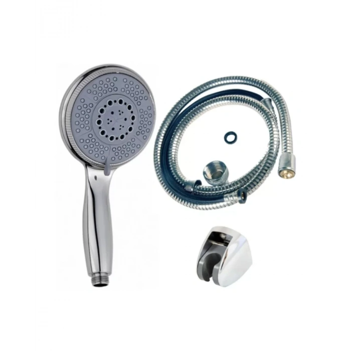Nevamel® Çok Fonksiyonlu 4 Kademeli El Duşu Seti Spiral Hortumlu Banyo Duş Başlığı