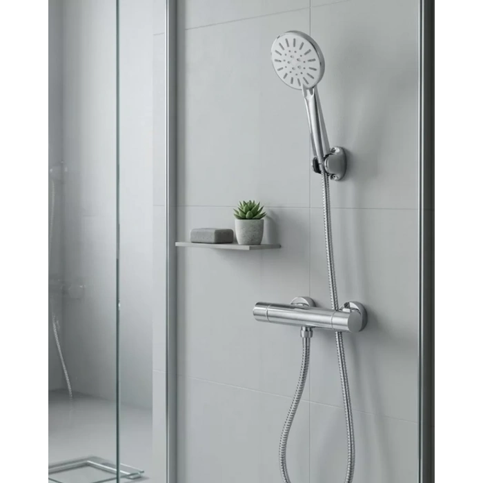 Nevamel® Çok Fonksiyonlu 4 Modlu El Duşu Başlığı Krem Duş Seti Spiral Hortumlu