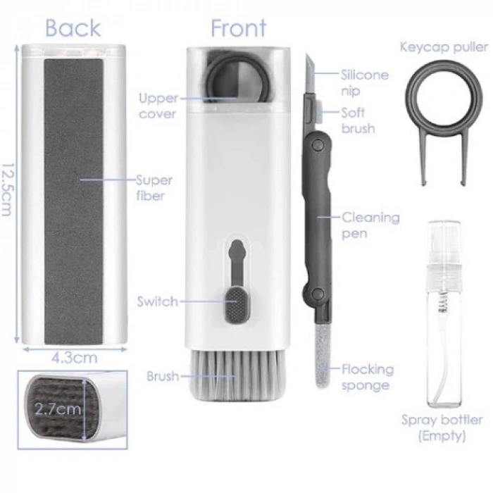 Nevamel Çok Fonksiyonlu 7 Parça Airpods Klavye Ekran Kulaklık Temizleme Kiti