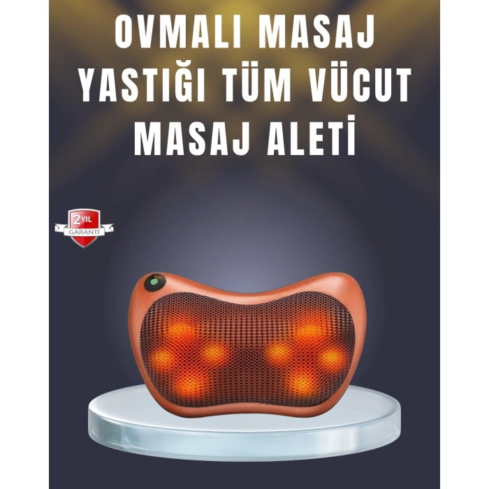 Nevamel® Çok Fonksiyonlu Boyun Bel Sırt Masaj Yastığı Araç İçi Uyumlu