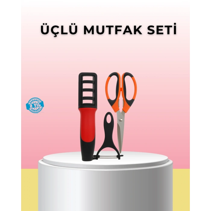 Nevamel Çok Fonksiyonlu Mutfak Makas Seti – Makas Bileyici ve Soyacak Dahil (Kopya)