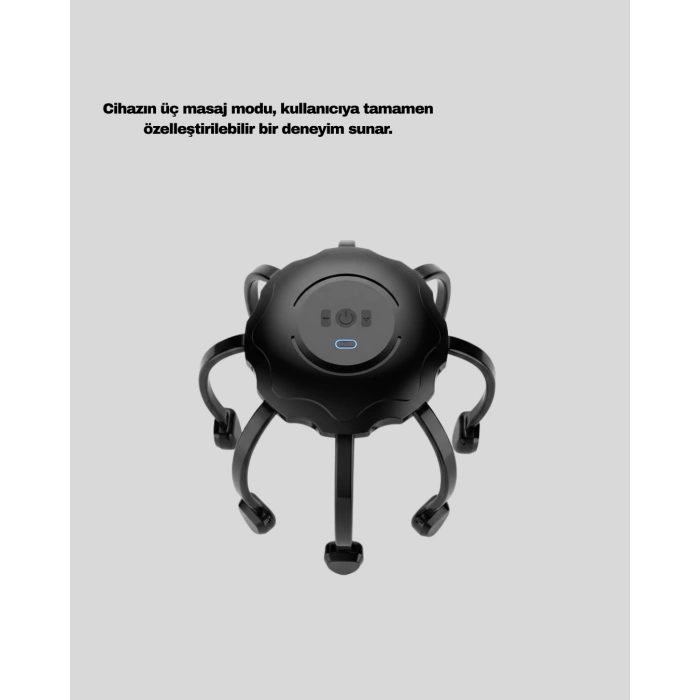 Nevamel® Çok Noktalı Elektrikli Kafa Masaj Cihazı 3 Modlu Rahatlatıcı Masaj