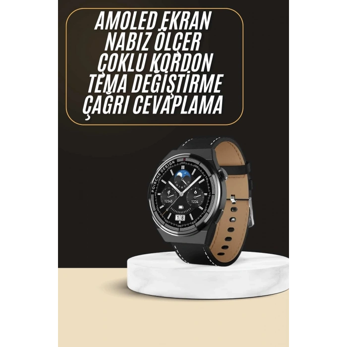 Nevamel® Çoklu Kordon Hediyeli Akıllı Saat Çağrı Cevaplama Müzik Dinleme Dokunmatik Ekran