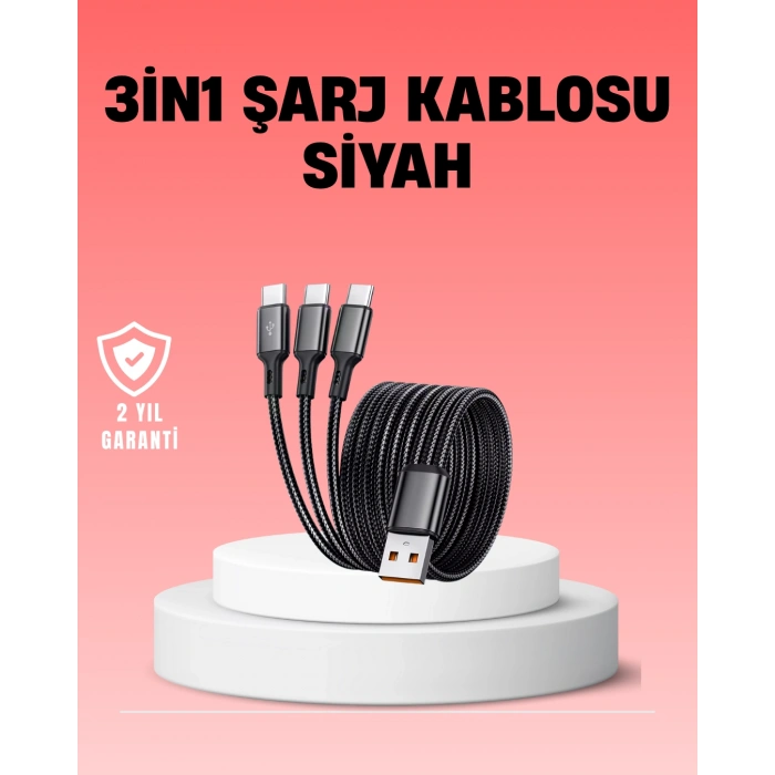 Nevamel Çoklu USB Şarj Kablosu – 12m Hızlı Şarj 3A Güçlü Akım