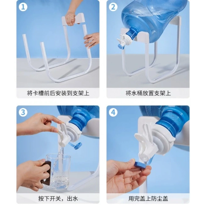 Nevamel Damacana Musluk Başlığı ve Metal Ayak Stand Seti