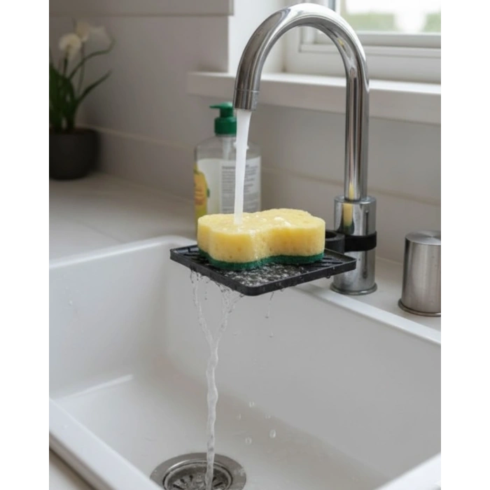 Nevamel® Damlama Tepsili Musluk Sünger Tutucu Tezgâh Üstü Düzenleyici