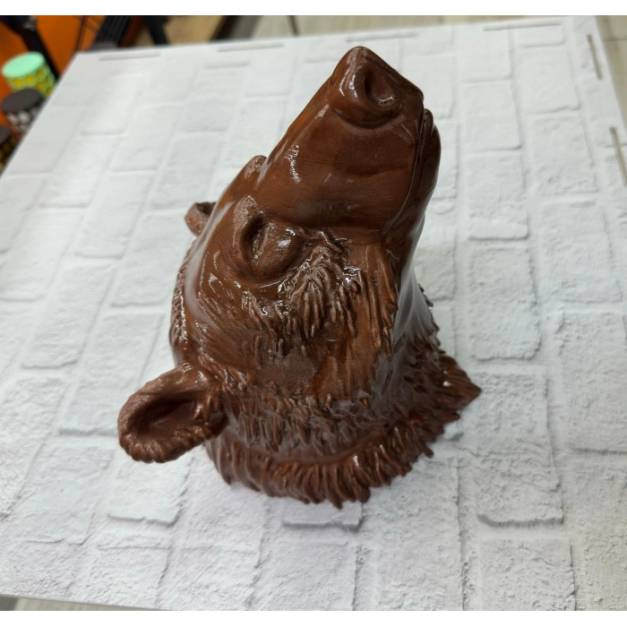 Nevamel® Dekoratif Ayı Duvar Heykeli Asılabilir Hediyelik 25x19 cm