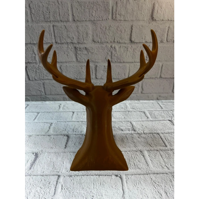 Nevamel® Dekoratif Kahverengi Geyik Biblo Salon ve Raf Dekoru