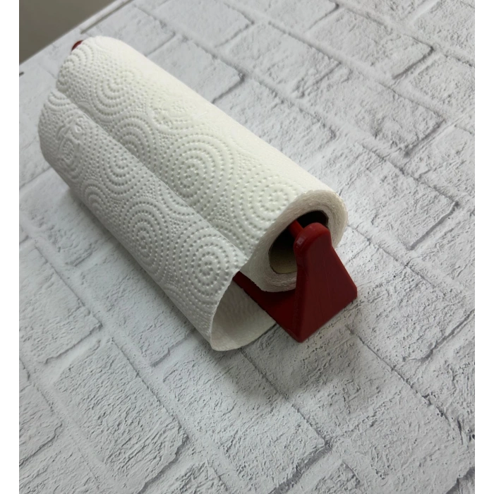 Nevamel® Dekoratif Kırmızı Kağıt Havlu Tutucu Duvar Askılı Model