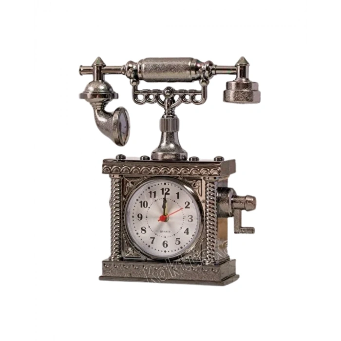 Nevamel® Dekoratif Retro Telefon Masa Saati Çalar Saat Özellikli